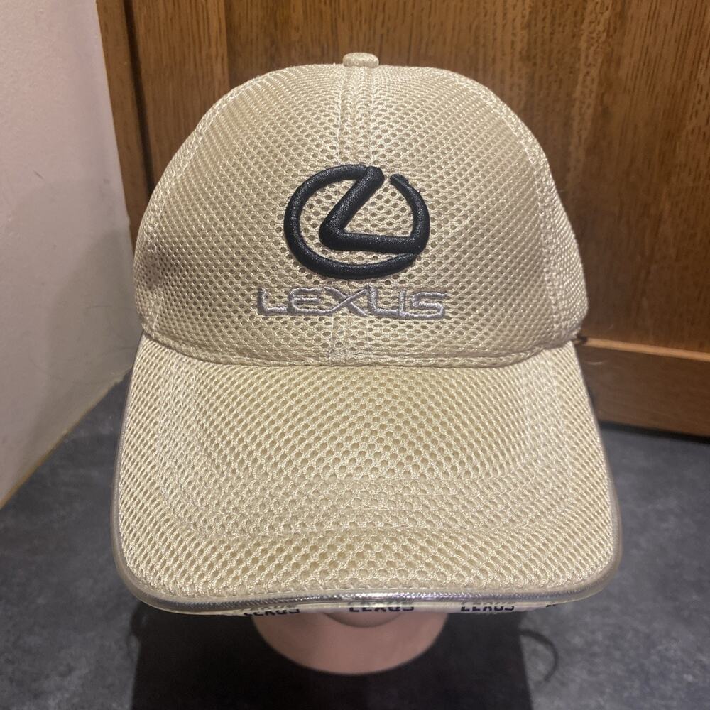 Vintage Lexus Motorsport Racing Bronze Mesh Embroidered Cap Hat Adjustable USA